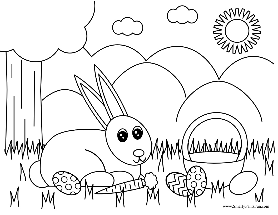 Coloriage Poussin de Pâques éclosant de son œuf - Pâques à imprimer