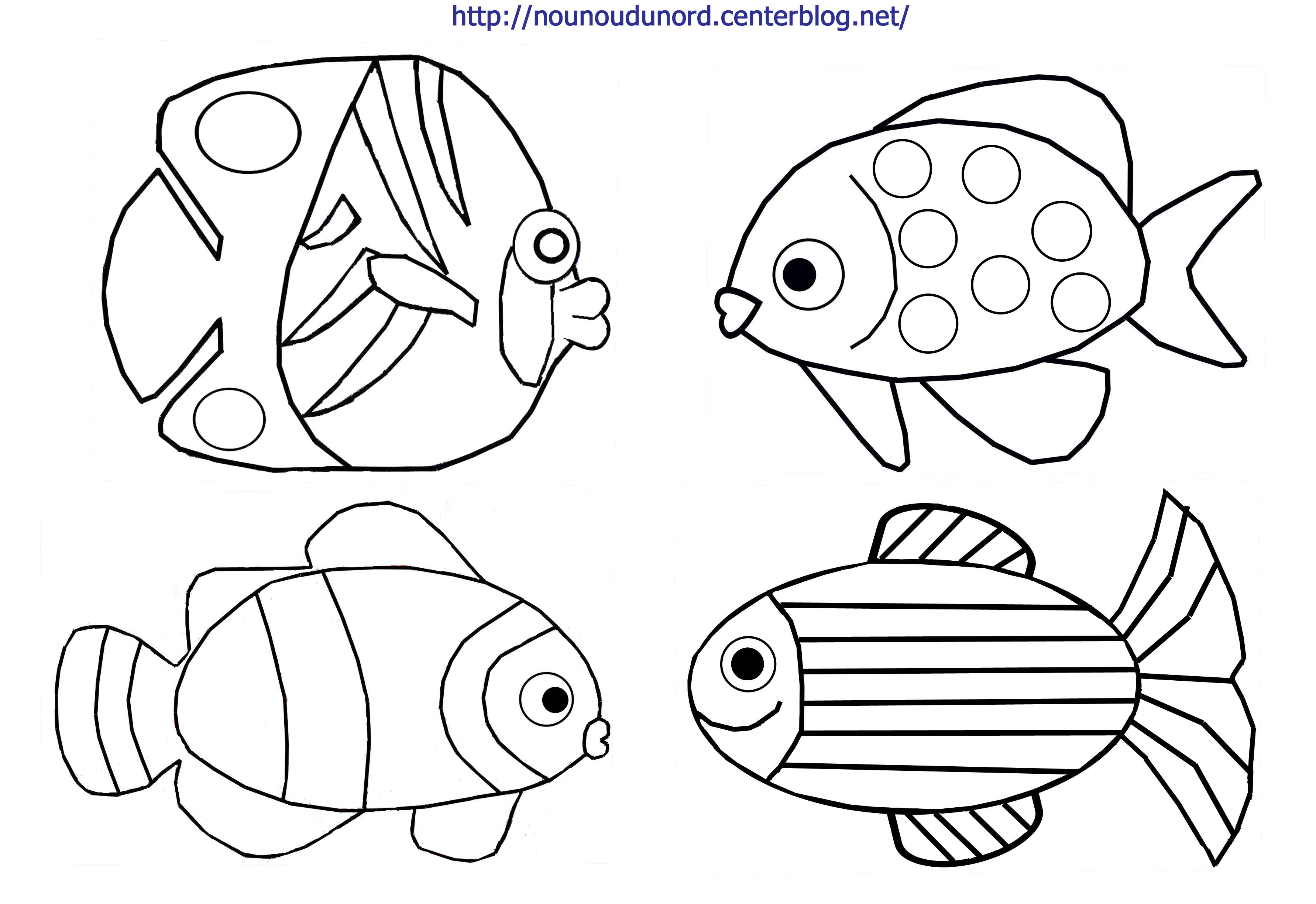 Coloriage Dessin Poisson Avril - Poisson à imprimer