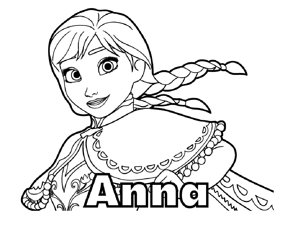 Coloriage Dessin Reine Neige Disney Anna - La Reine des neiges à imprimer