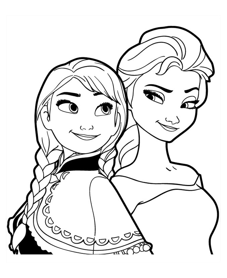 Coloriage Dessin Reine Neige Disney Visages - La Reine des neiges à imprimer