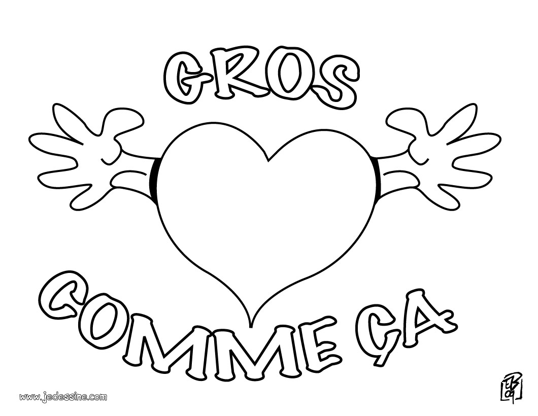 Coloriage Fleurs et cœurs pour la Saint-Valentin - Saint-Valentin à imprimer