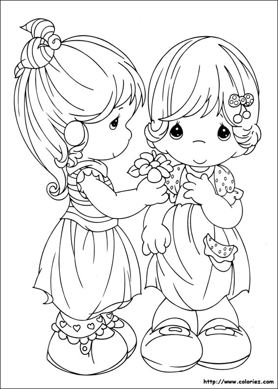 Coloriage Cupidon avec arc et flèches de l'amour - Saint-Valentin à imprimer