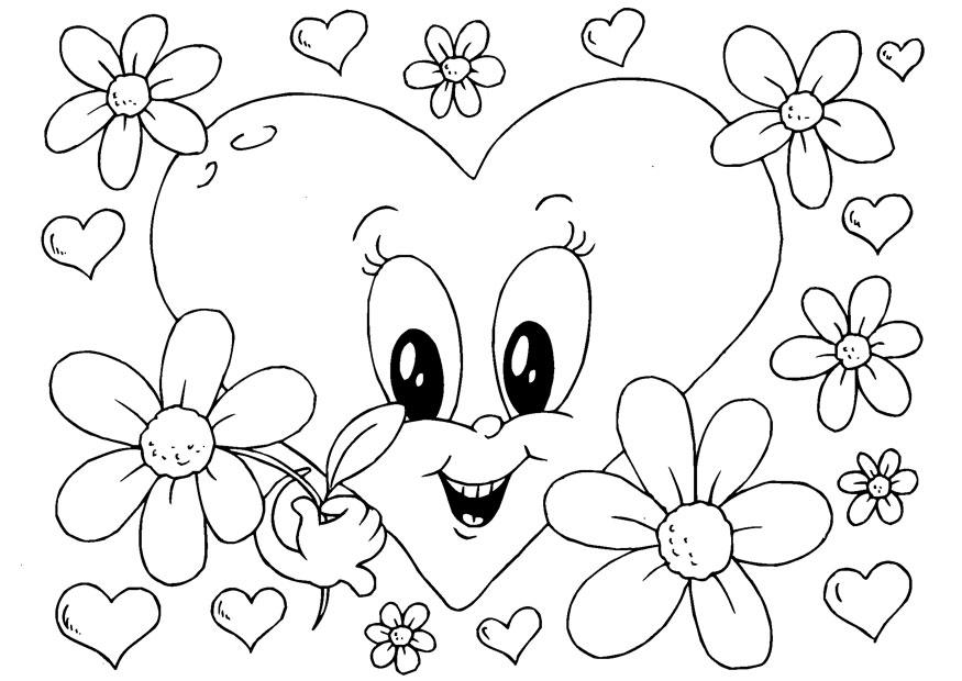 Coloriage Couple enlacé pour la Saint Valentin - Saint-Valentin à imprimer