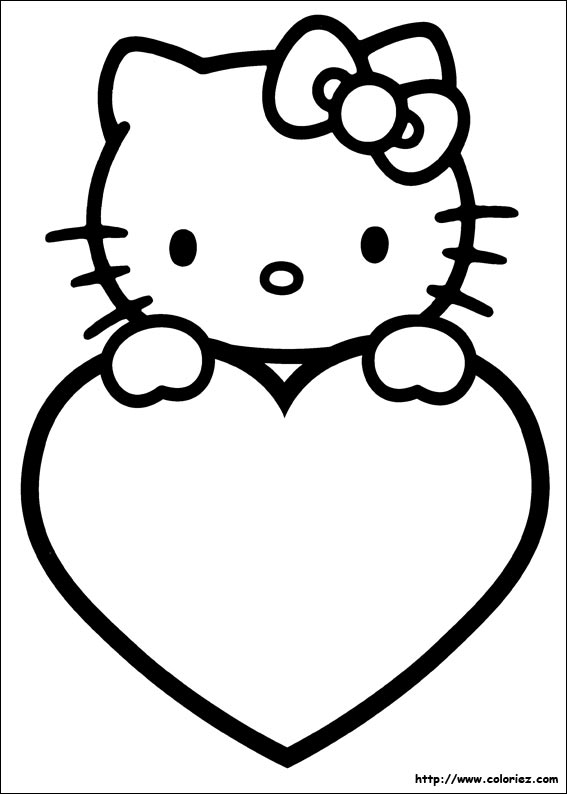 Coloriage Cupidon avec arc et flèche de Saint-Valentin - Saint-Valentin à imprimer