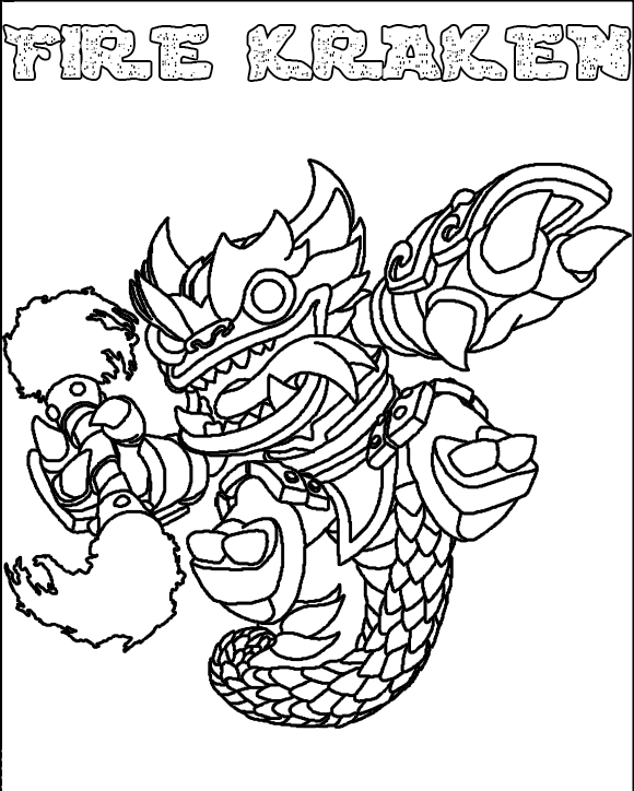 Coloriage Skylanders Spyro en action - Skylanders à imprimer