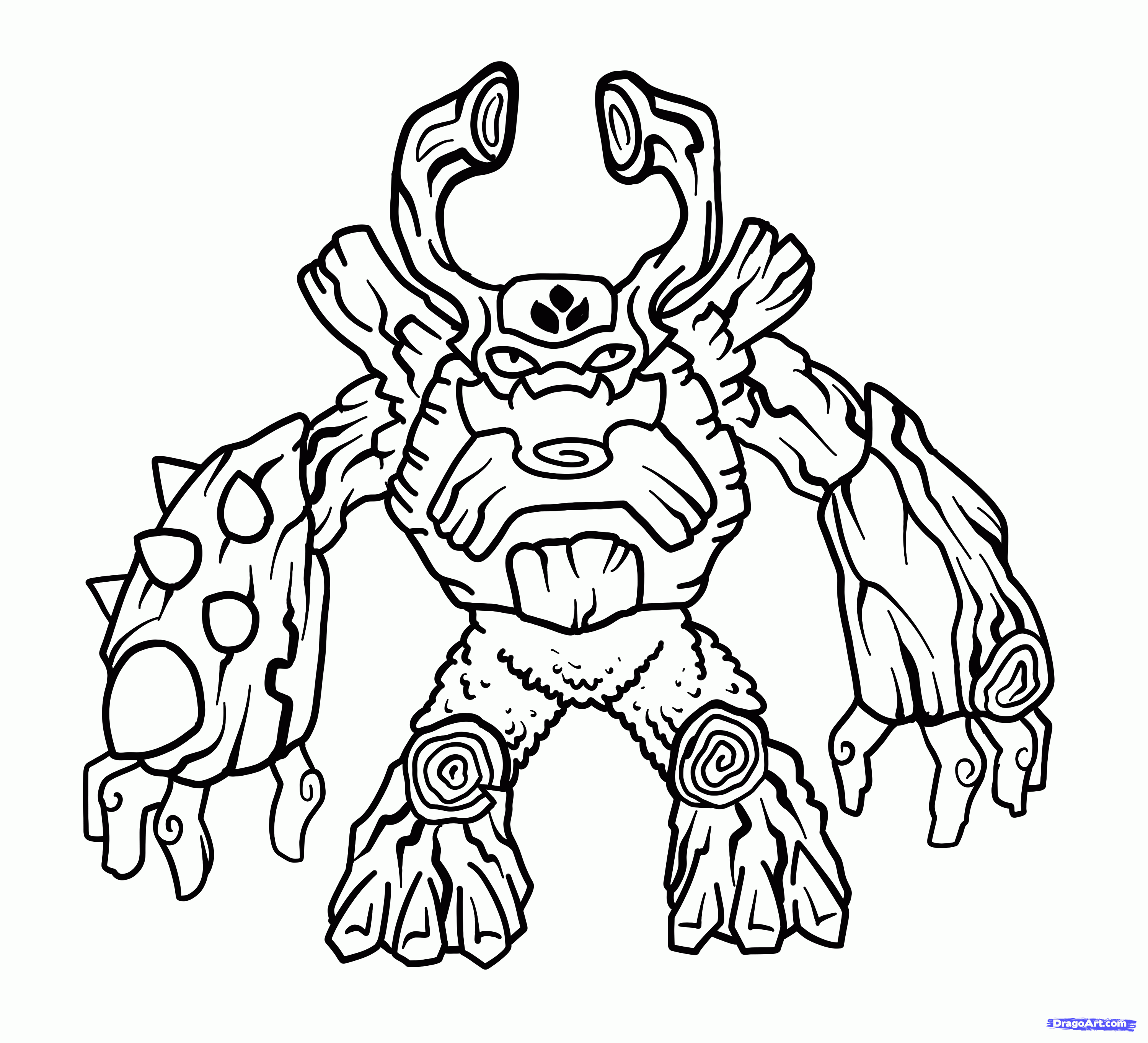 Coloriage Skylanders héros magique en action - Skylanders à imprimer