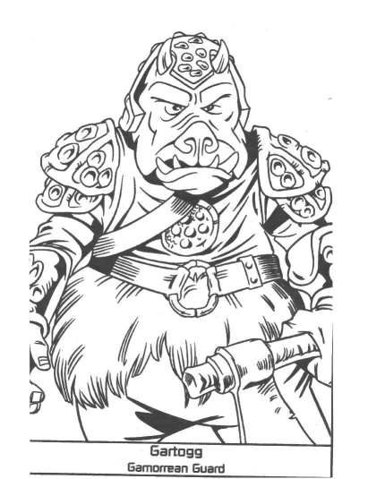 Coloriage Gartogg, garde Gamorrén de Star Wars - Star wars à imprimer