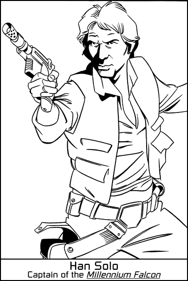 Coloriage Dessin Starwars Han Solo - Star wars à imprimer
