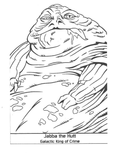 Coloriage Jabba le Hutt, le seigneur du crime - Star wars à imprimer