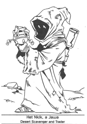 Coloriage Dessin Starwars Jawa - Star wars à imprimer
