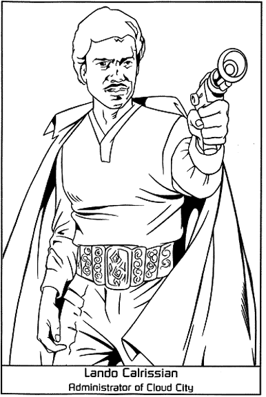 Coloriage Dessin Starwars Lando Calrissian - Star wars à imprimer