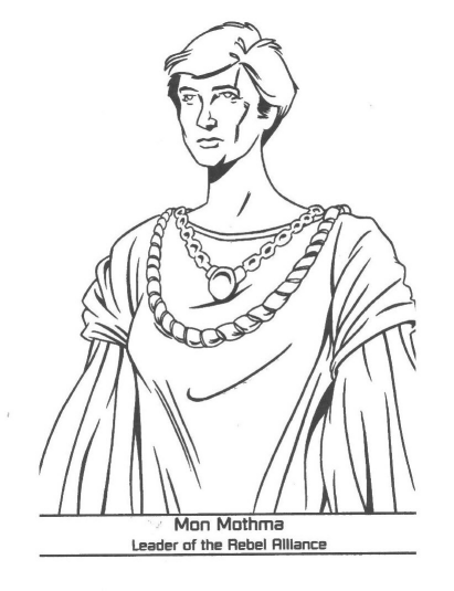 Coloriage Dessin Starwars Mon Mothma - Star wars à imprimer