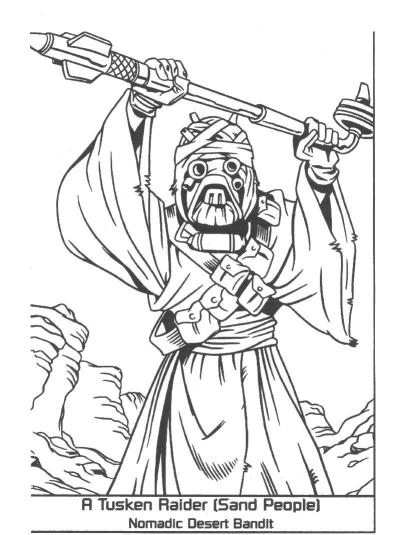 Coloriage Dessin Starwars Homme Des Sables Sand Peolple - Star wars à imprimer