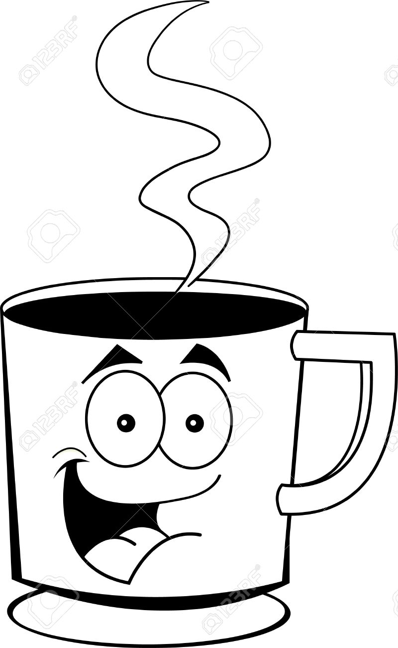 Coloriage Dessin Tasse A Café Humour - Café à imprimer