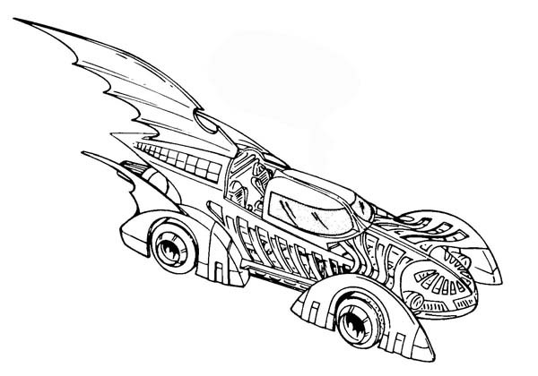 Coloriage Dessin Voiture Batman - Batman à imprimer