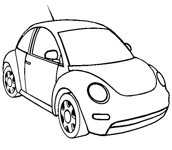 Coloriage Dessin Voiture Coccinelle - Voiture à imprimer