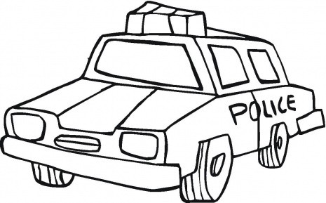 Coloriage Dessin Voiture De Police - Voiture à imprimer
