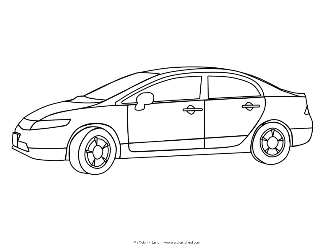 Coloriage Voiture de sport élancée à colorier - Enfants à imprimer