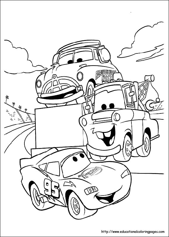 Coloriage Voiture rapide en action sur la route - Enfants à imprimer