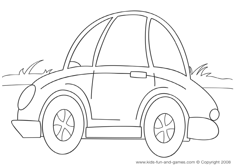 Coloriage Voiture sportive en pleine accélération - Enfants à imprimer