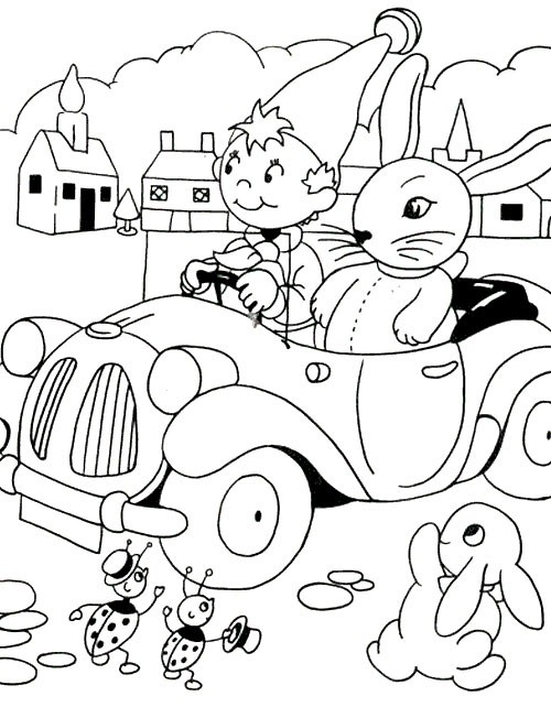 Coloriage Dessin Voiture Oui Oui - Voiture à imprimer