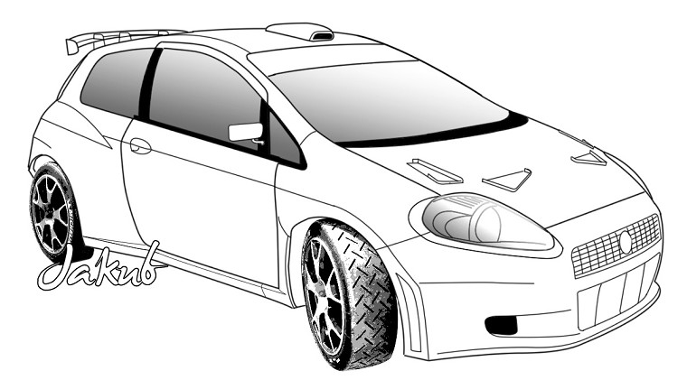 Coloriage Dessin Voiture Tuning A Colorier - Voiture de course à imprimer