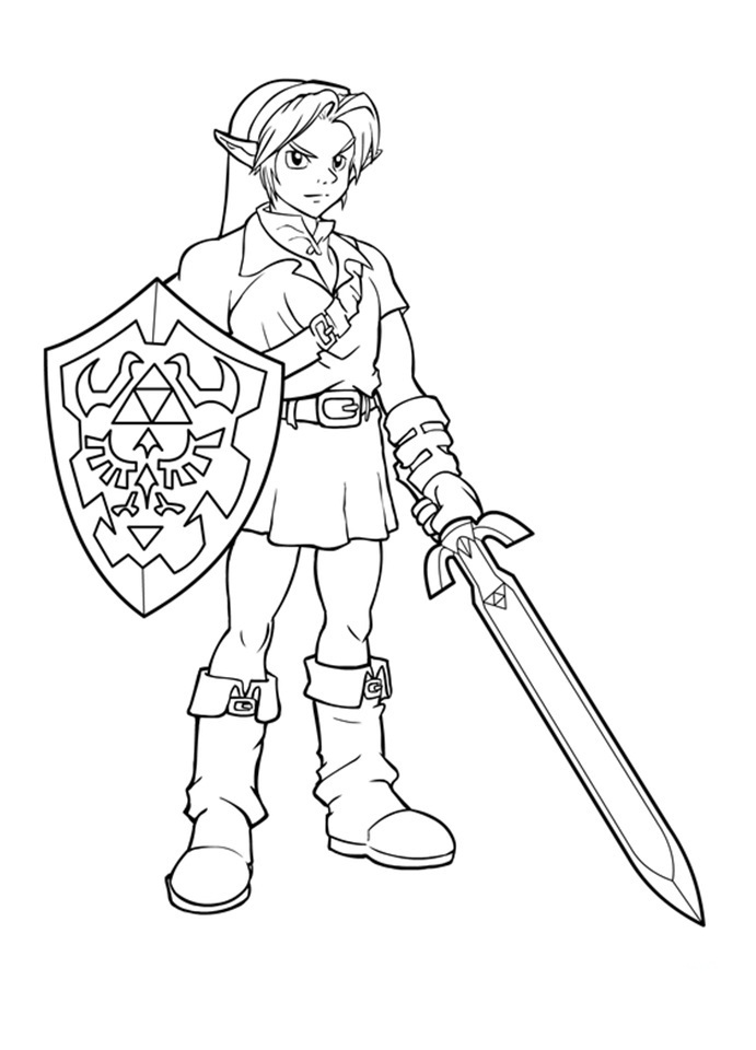 Coloriage Dessin Zelda 1 - Zelda à imprimer