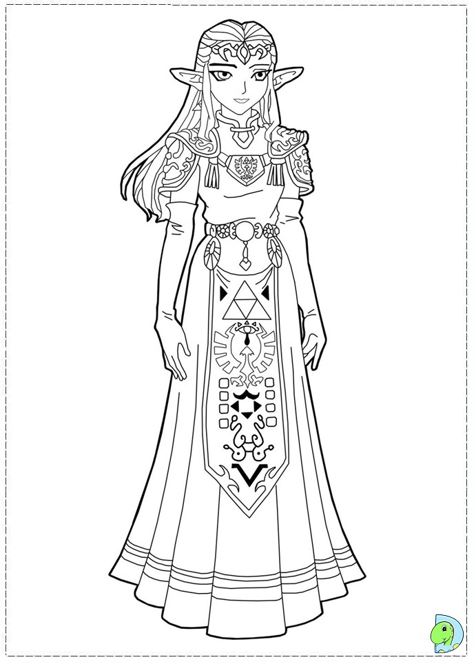 Coloriage Dessin Zelda 10 - Zelda à imprimer