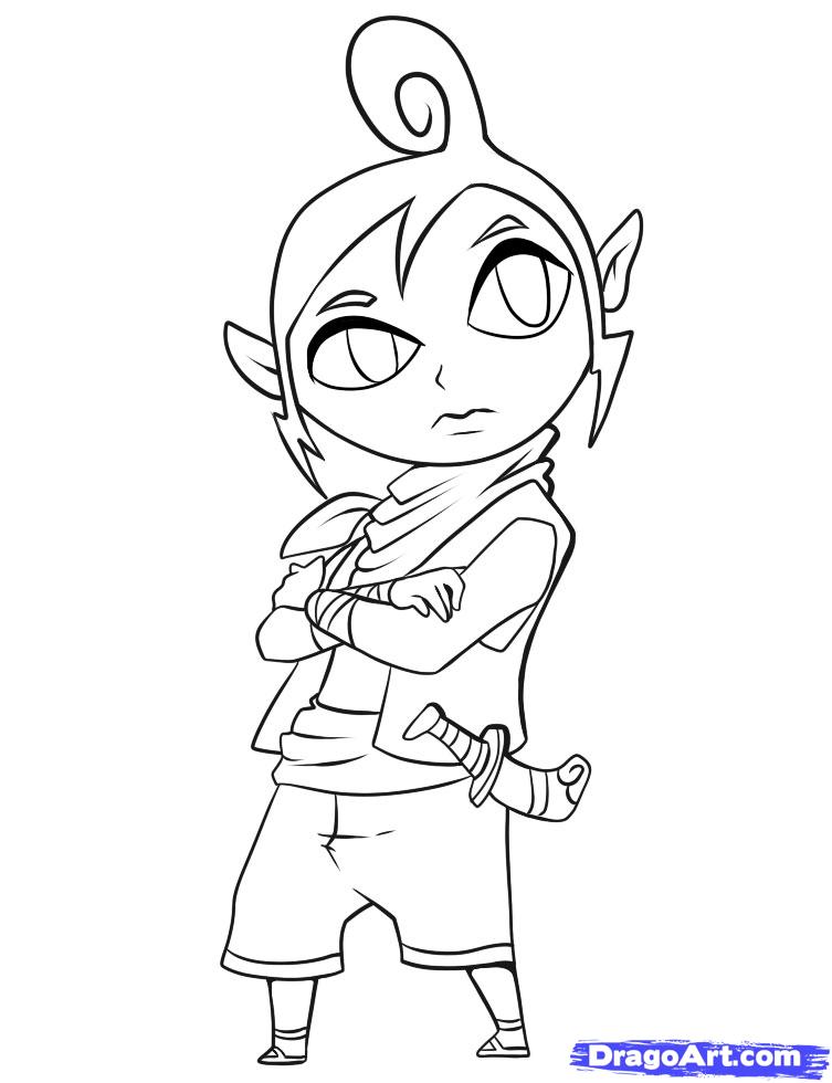Coloriage Dessin Zelda 13 - Zelda à imprimer