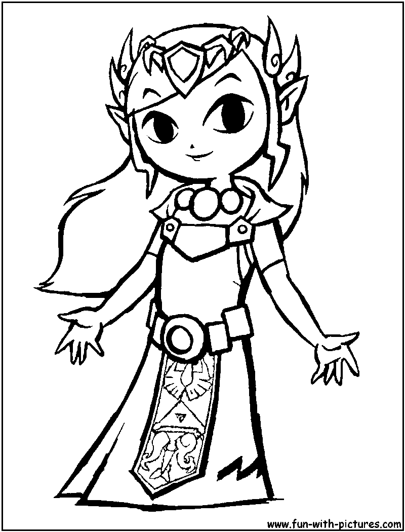 Coloriage Dessin Zelda 15 - Zelda à imprimer