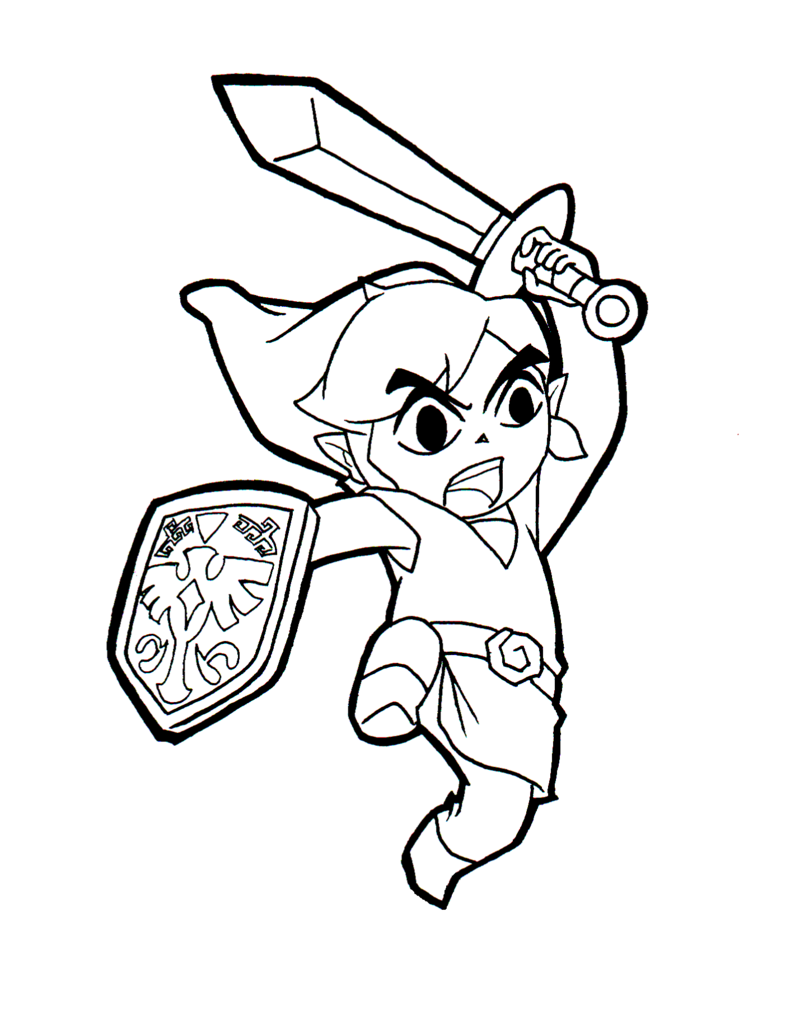 Coloriage Dessin Zelda 17 - Zelda à imprimer