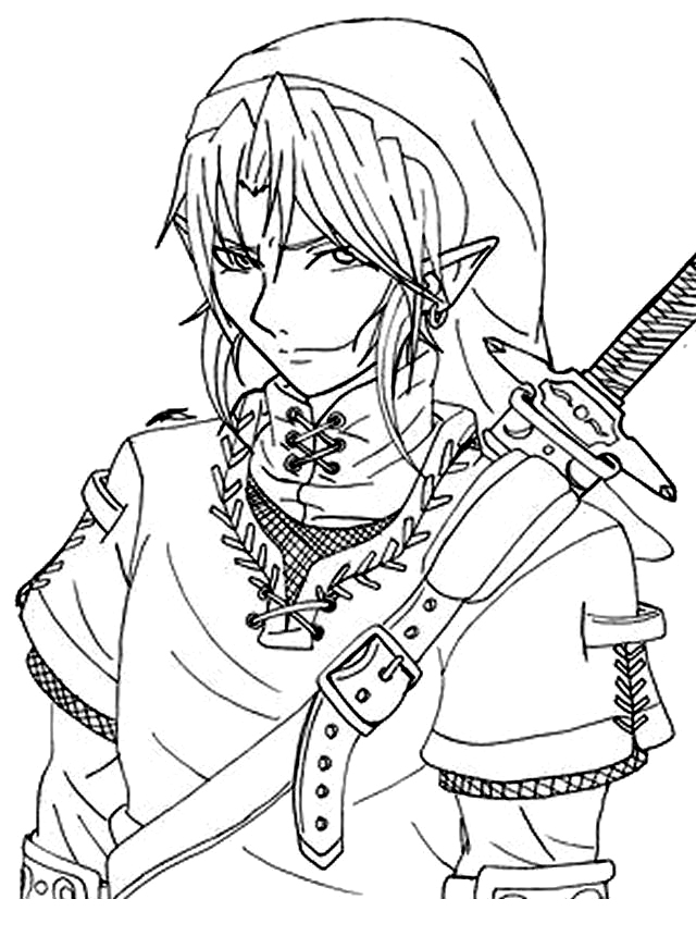 Coloriage Dessin Zelda 4 - Zelda à imprimer