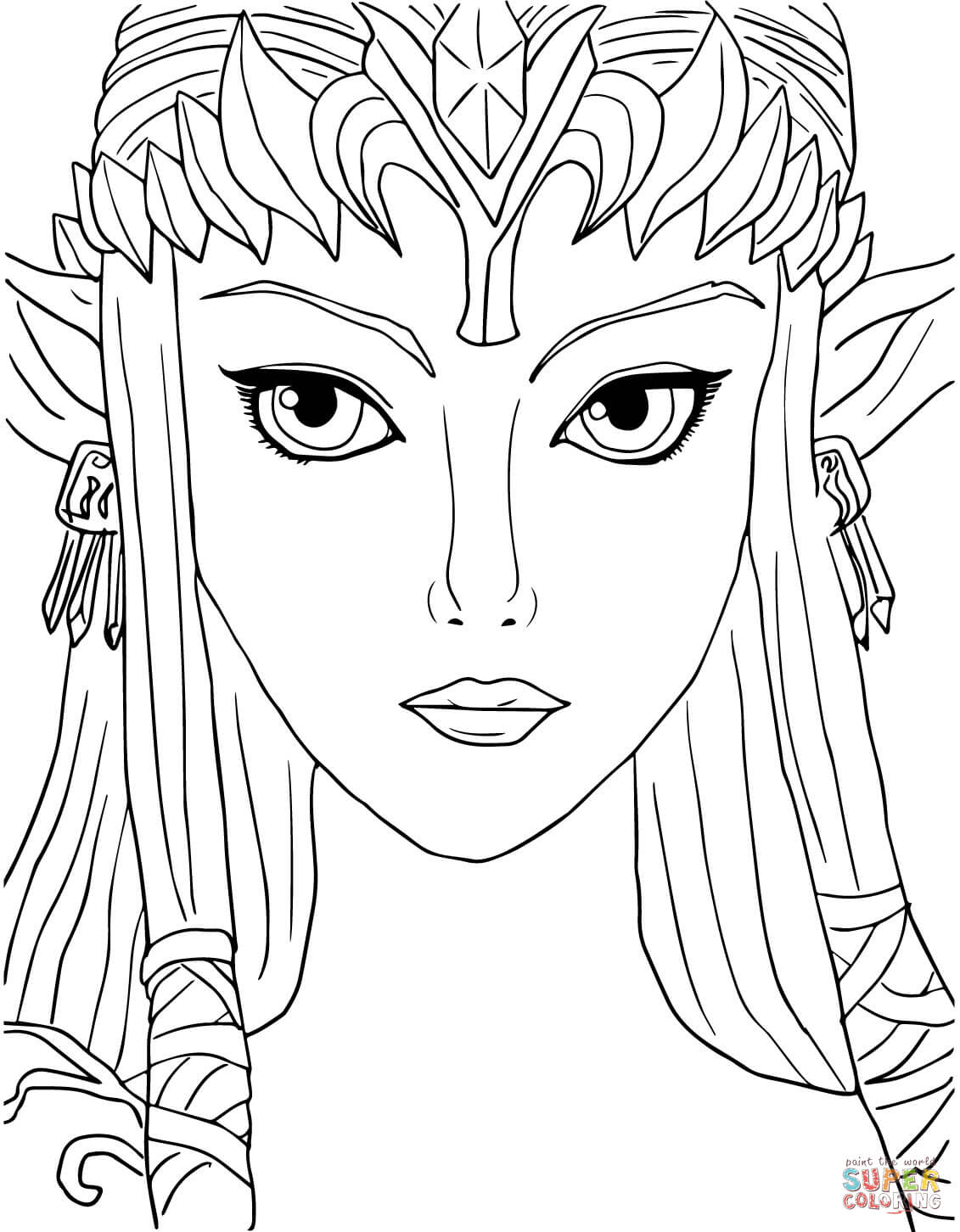 Coloriage Link brandissant l'Épée de légende - Zelda à imprimer