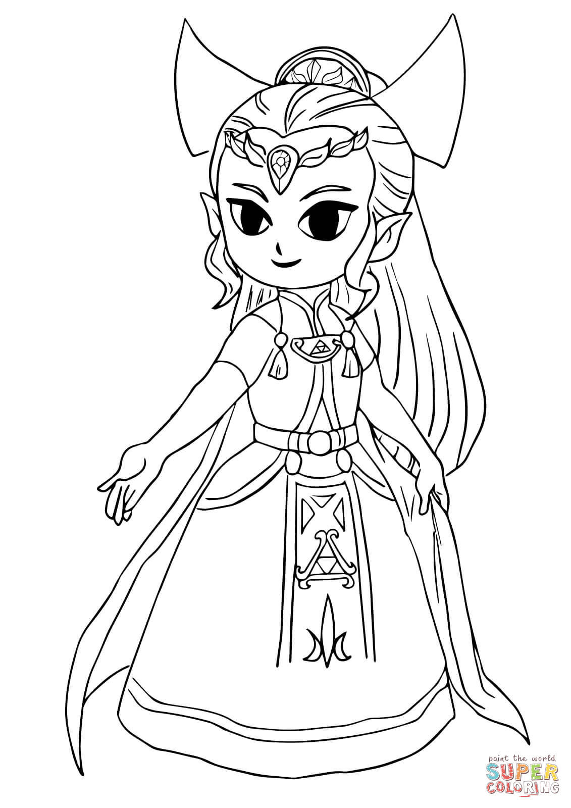 Coloriage Ganon le Sorcier noir Zelda - Zelda à imprimer