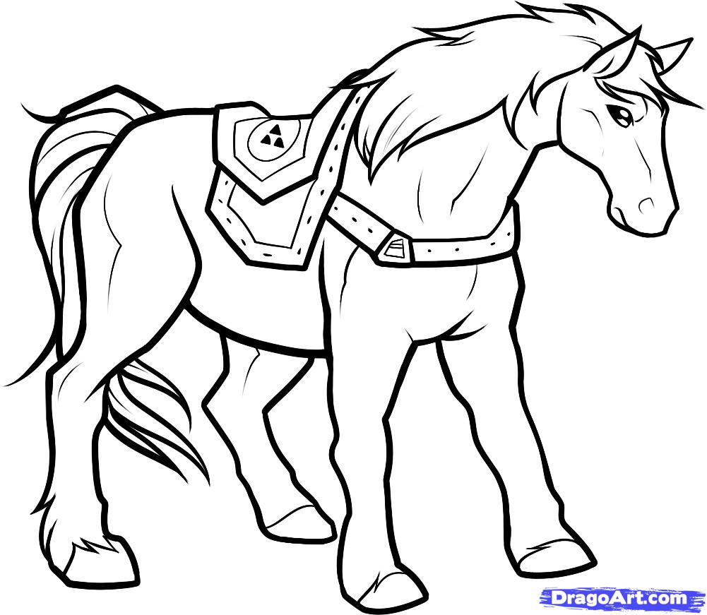 Coloriage Link à l'épée dans Zelda - Zelda à imprimer