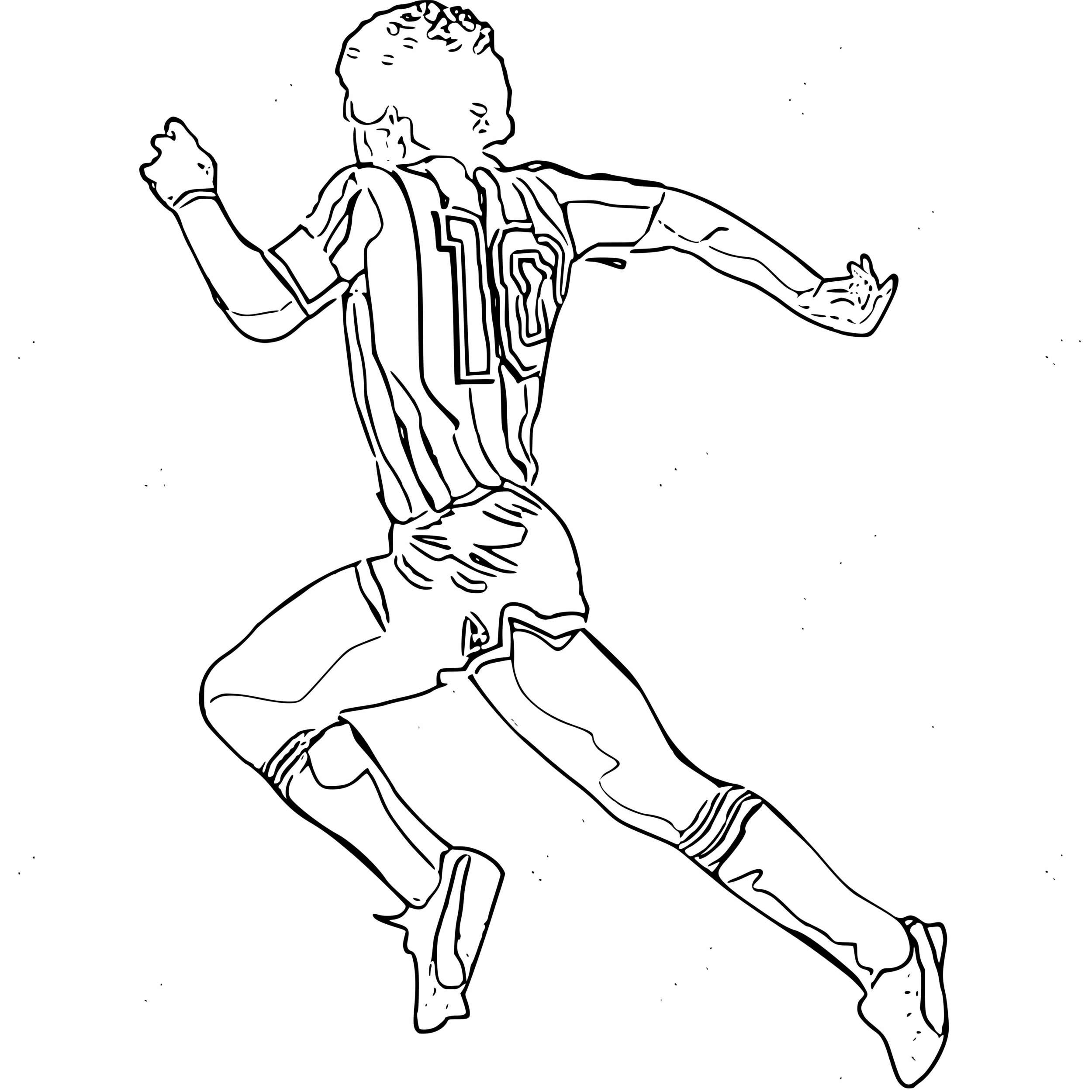 Coloriage Diego Maradona Numéro 10 Foot Équipe Nationale - Foot à imprimer
