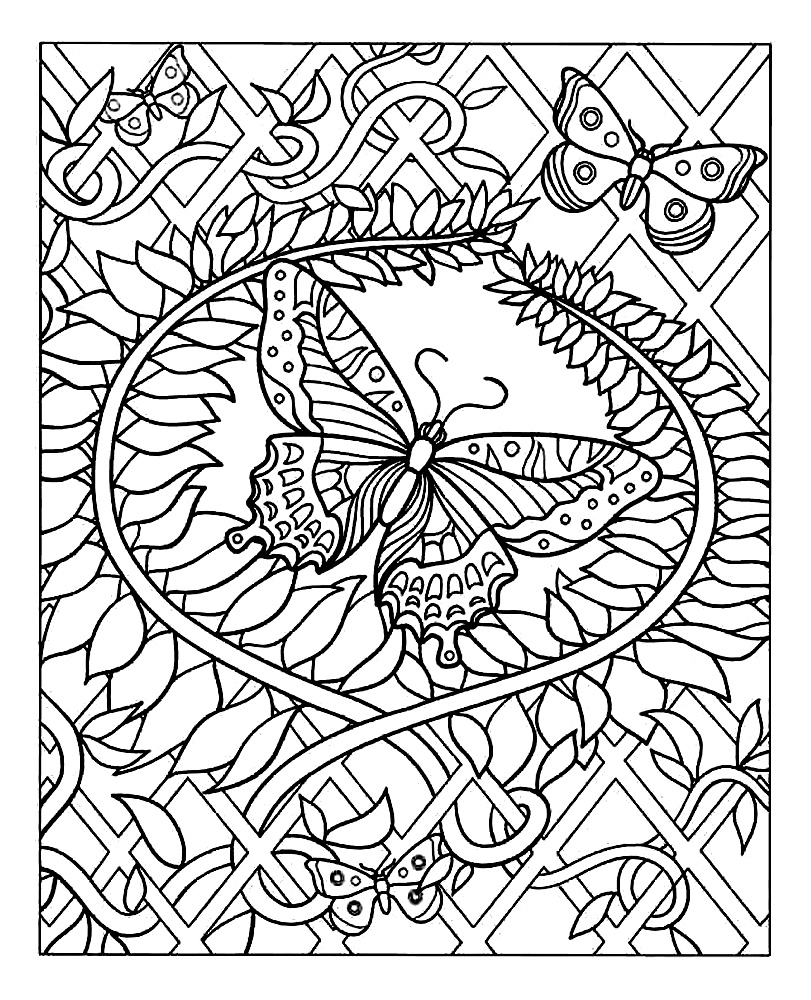 Coloriage Difficile Papillon - Papillon à imprimer