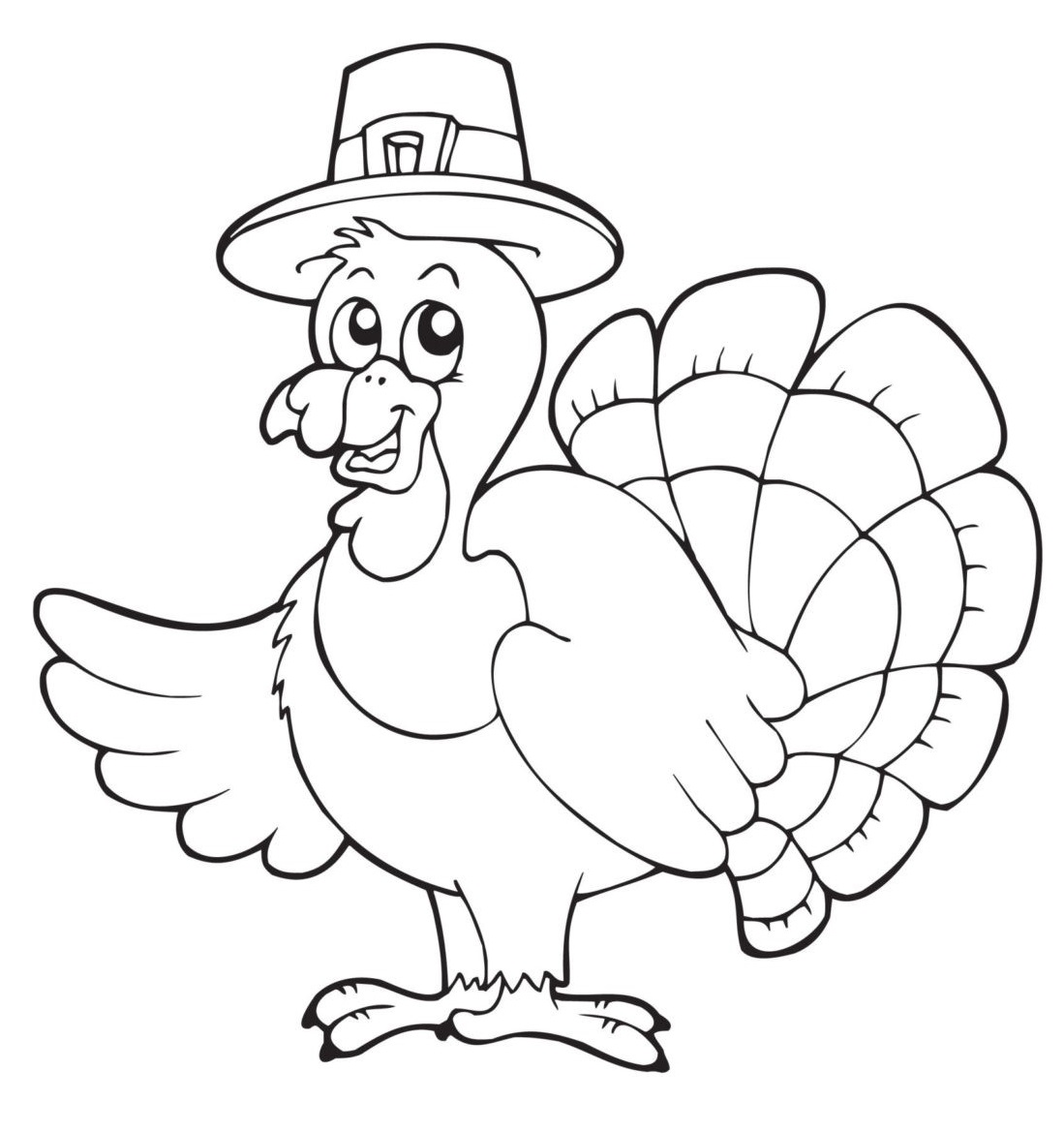 Coloriage Dinde Action De Grace Turkey Thanksgiving - Action de grâce à imprimer