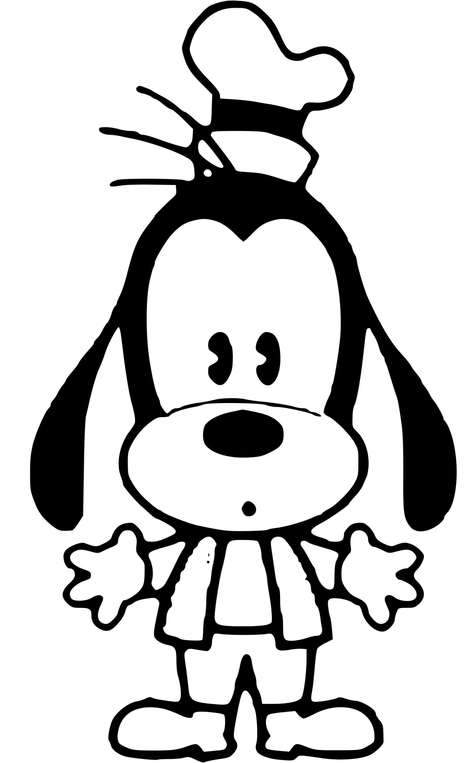 Coloriage Dingo Bébé - Disney bébé à imprimer