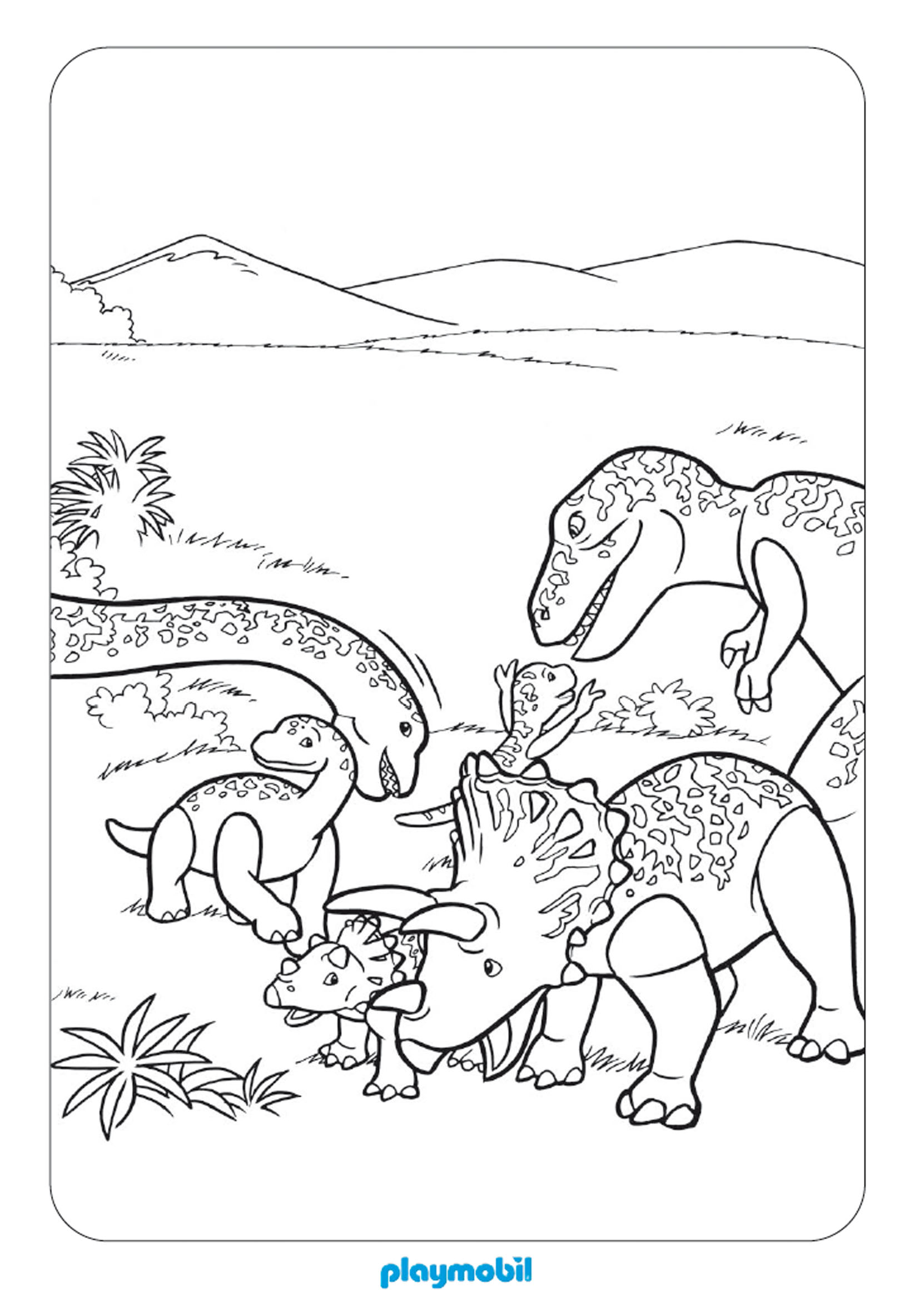 Coloriage Stégosaure géant aux plaques dorsales - Dinosaure à imprimer