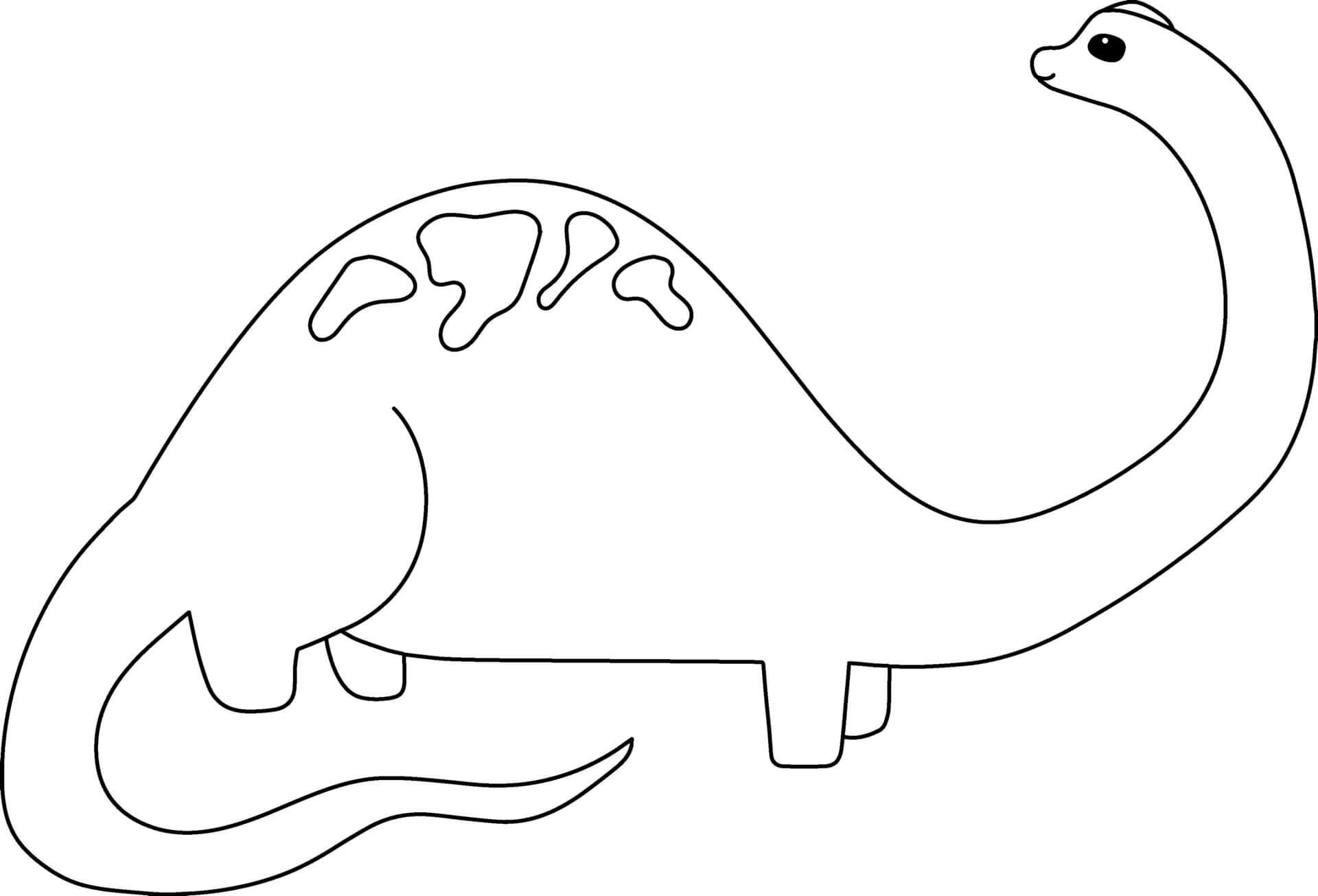 Coloriage Dinosaure Brachiosaurus - Animal à imprimer