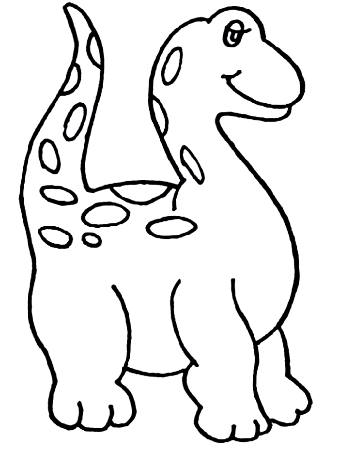 Coloriage Dinosaure Facile 5 - Facile à imprimer