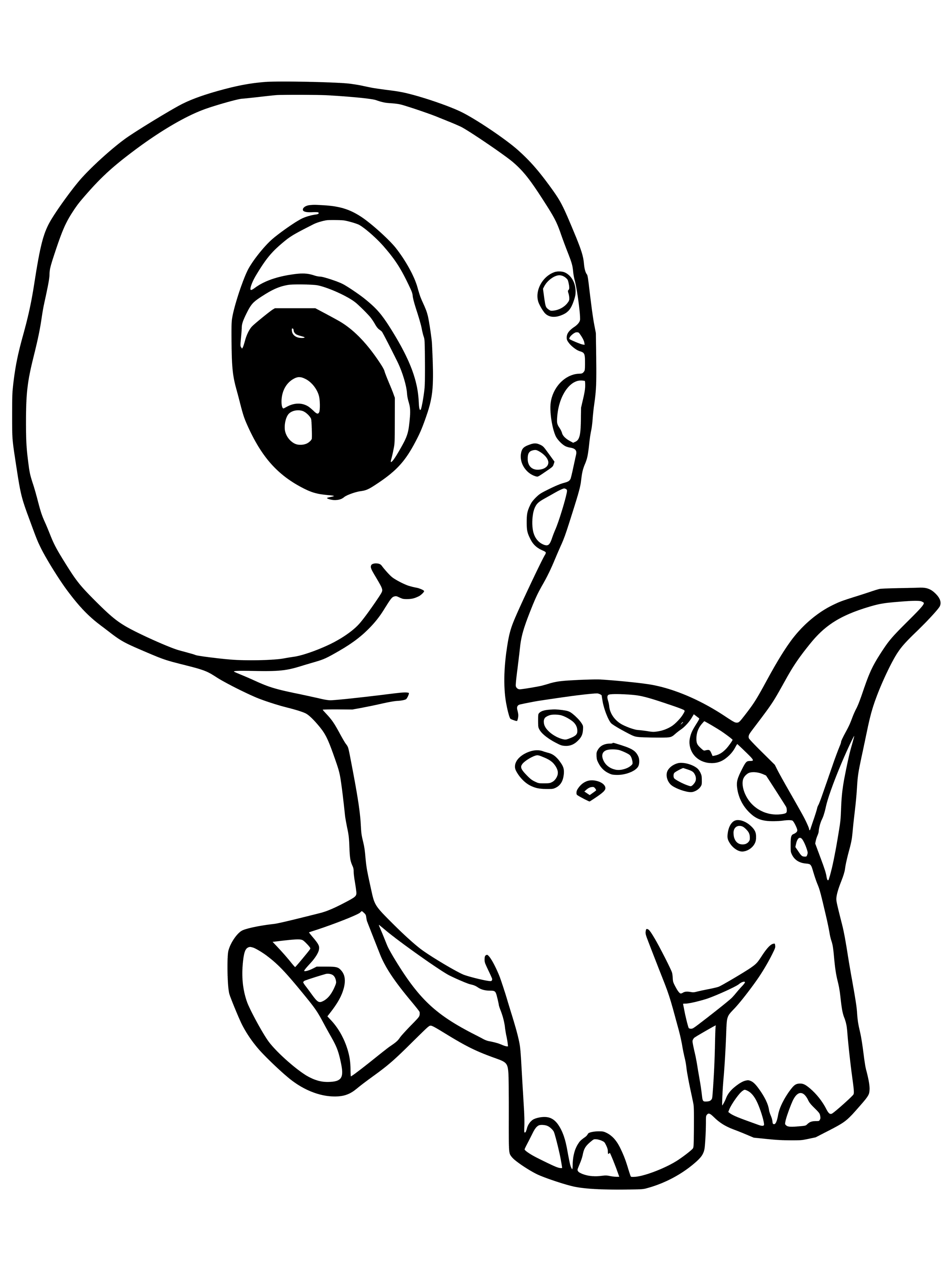 Coloriage Dinosaure Facile Maternelle - Dinosaure à imprimer