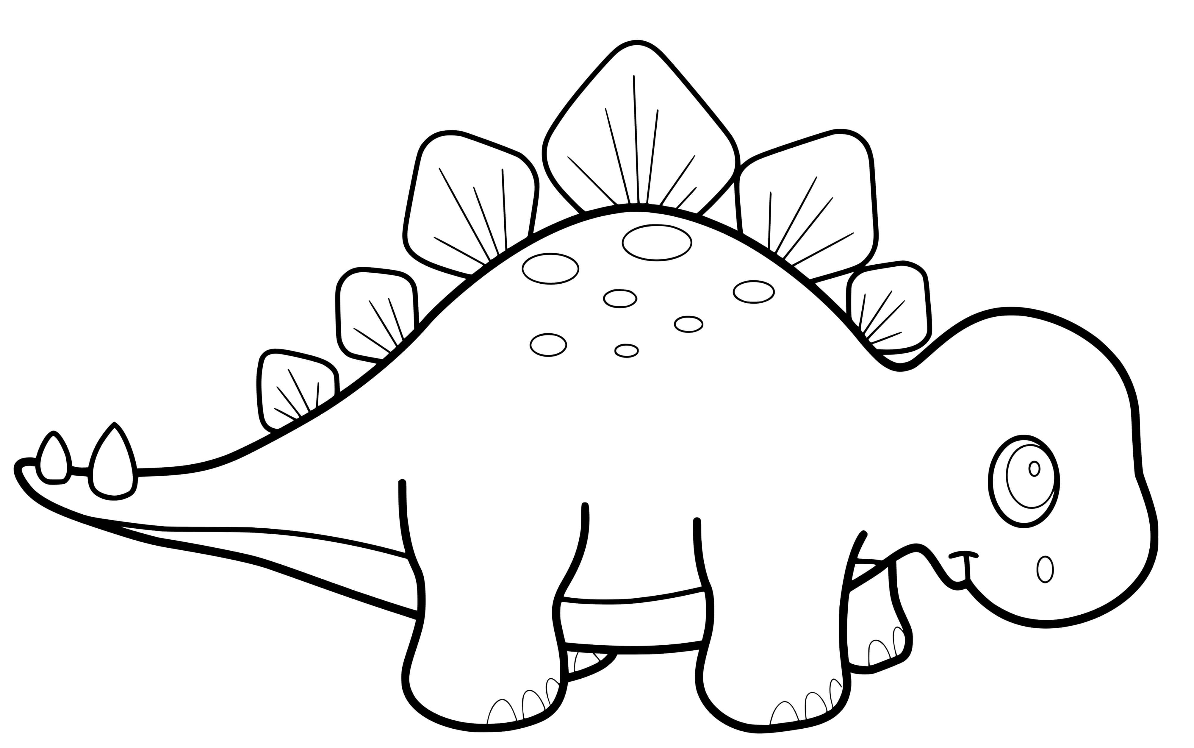 Coloriage Dinosaure Kawaii Tyrex - Dinosaure à imprimer