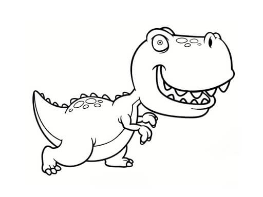Coloriage Dinosaure Méchant - Dinosaure à imprimer