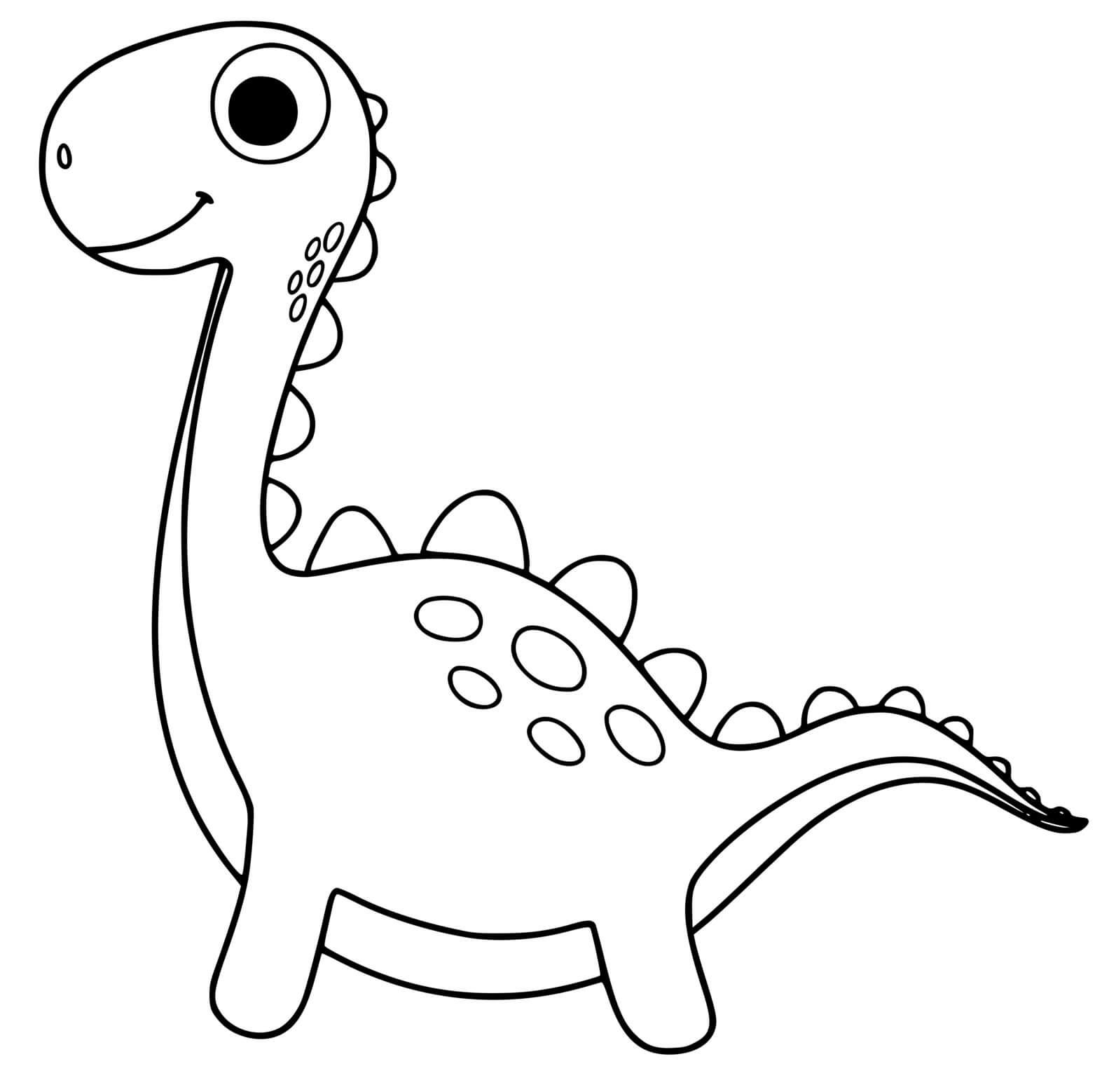 Coloriage Dinosaure Tyrex Facile - Dinosaure à imprimer