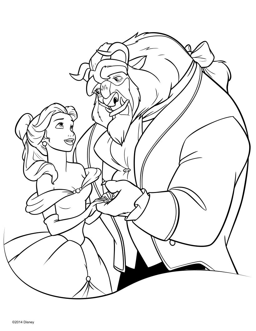 Coloriage Disney La Belle et la Bête - Disney à imprimer