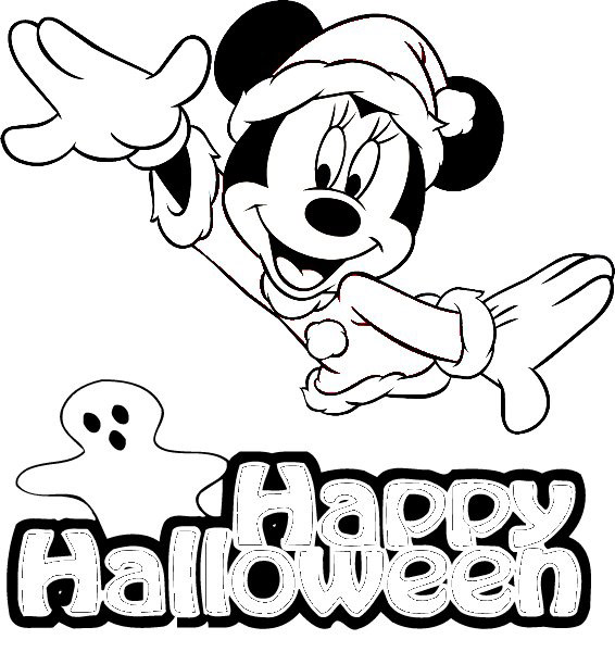 Coloriage Disney Halloween - Halloween fantome à imprimer