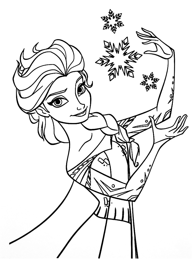 Coloriage Reine des Neiges 2 - Alphabet Disney - Alphabet disney à imprimer