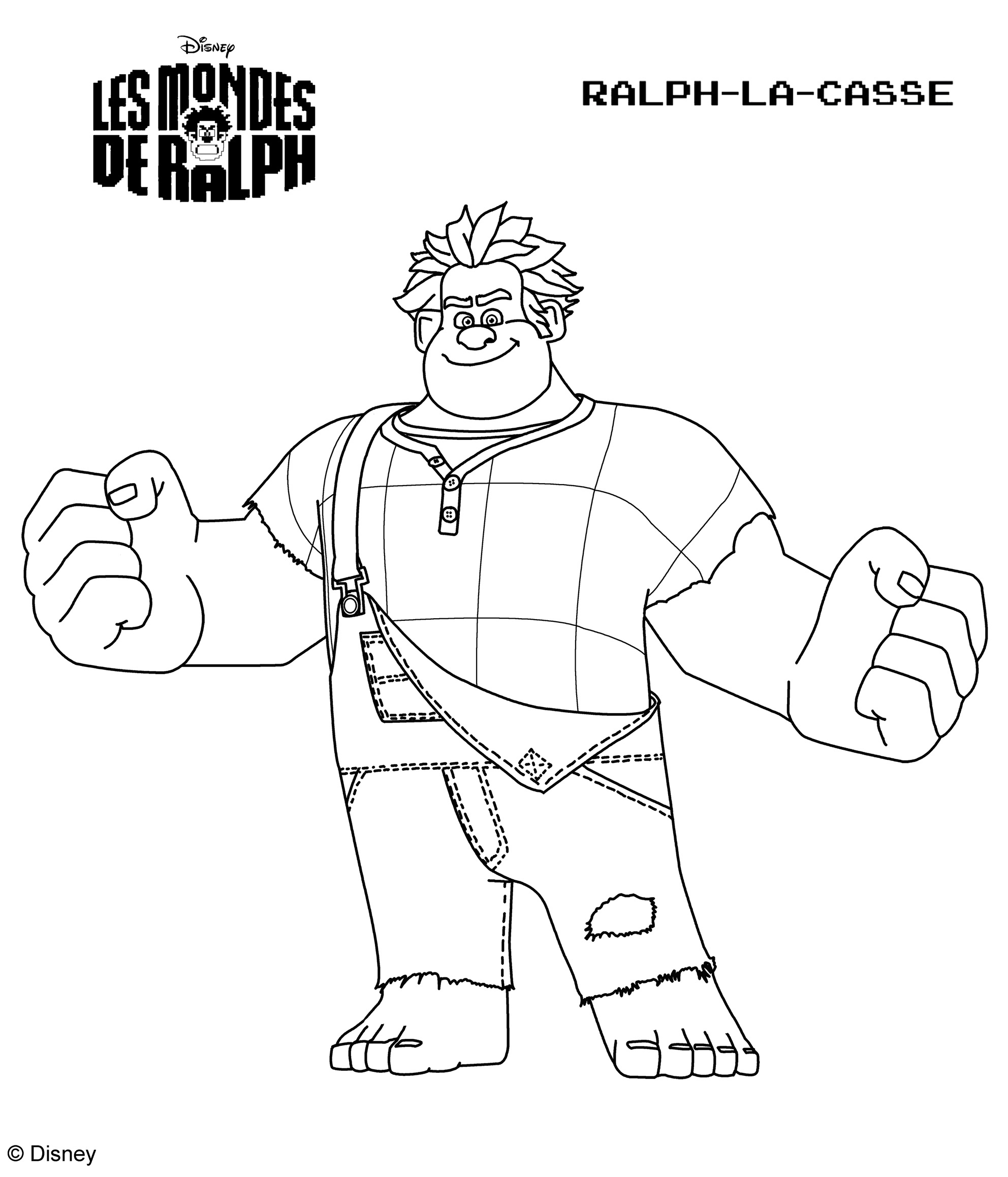 Coloriage Ralph détruisant les mondes numériques - Disney à imprimer